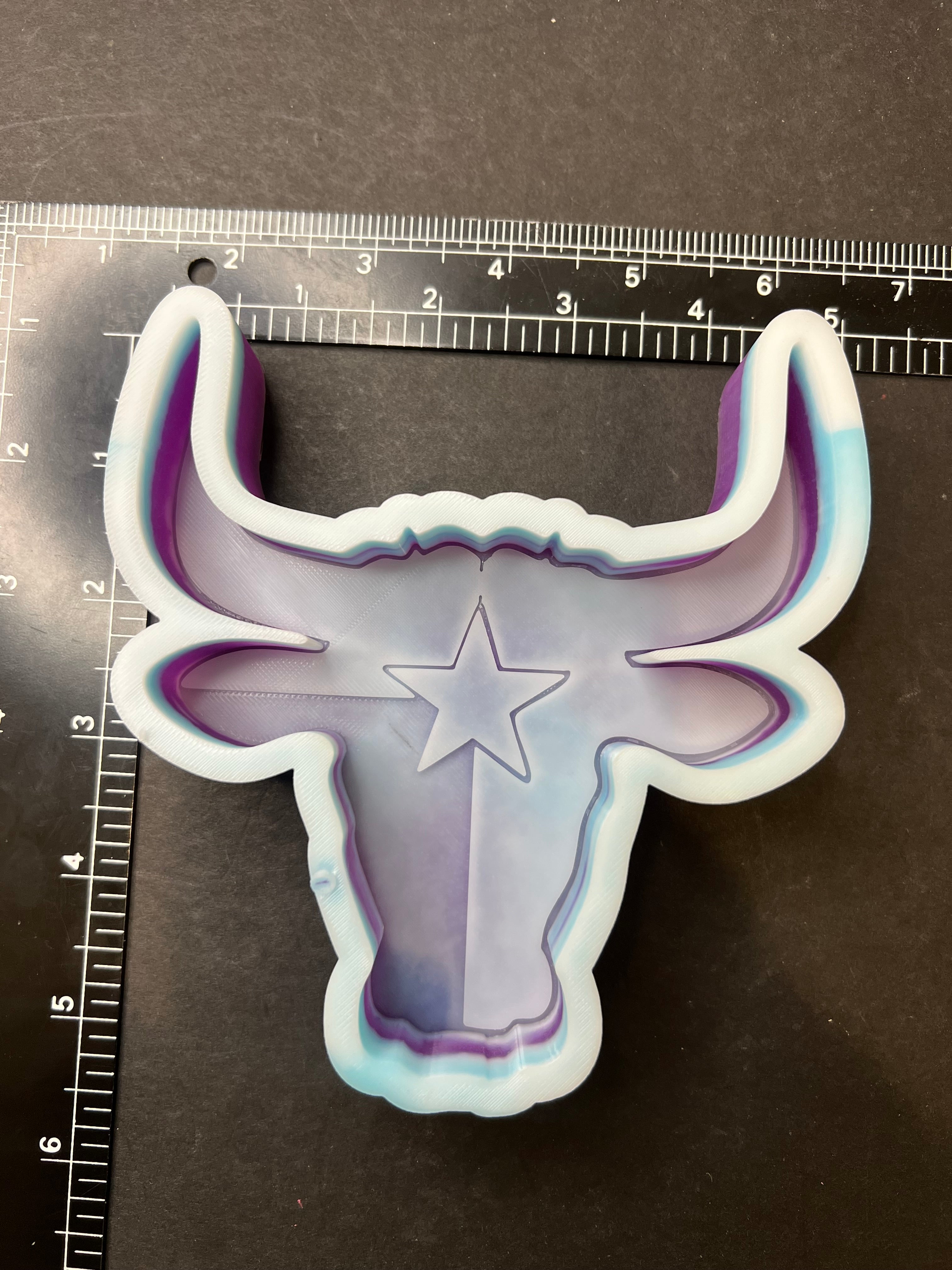 (B144) Texas Steer Silicone Mold