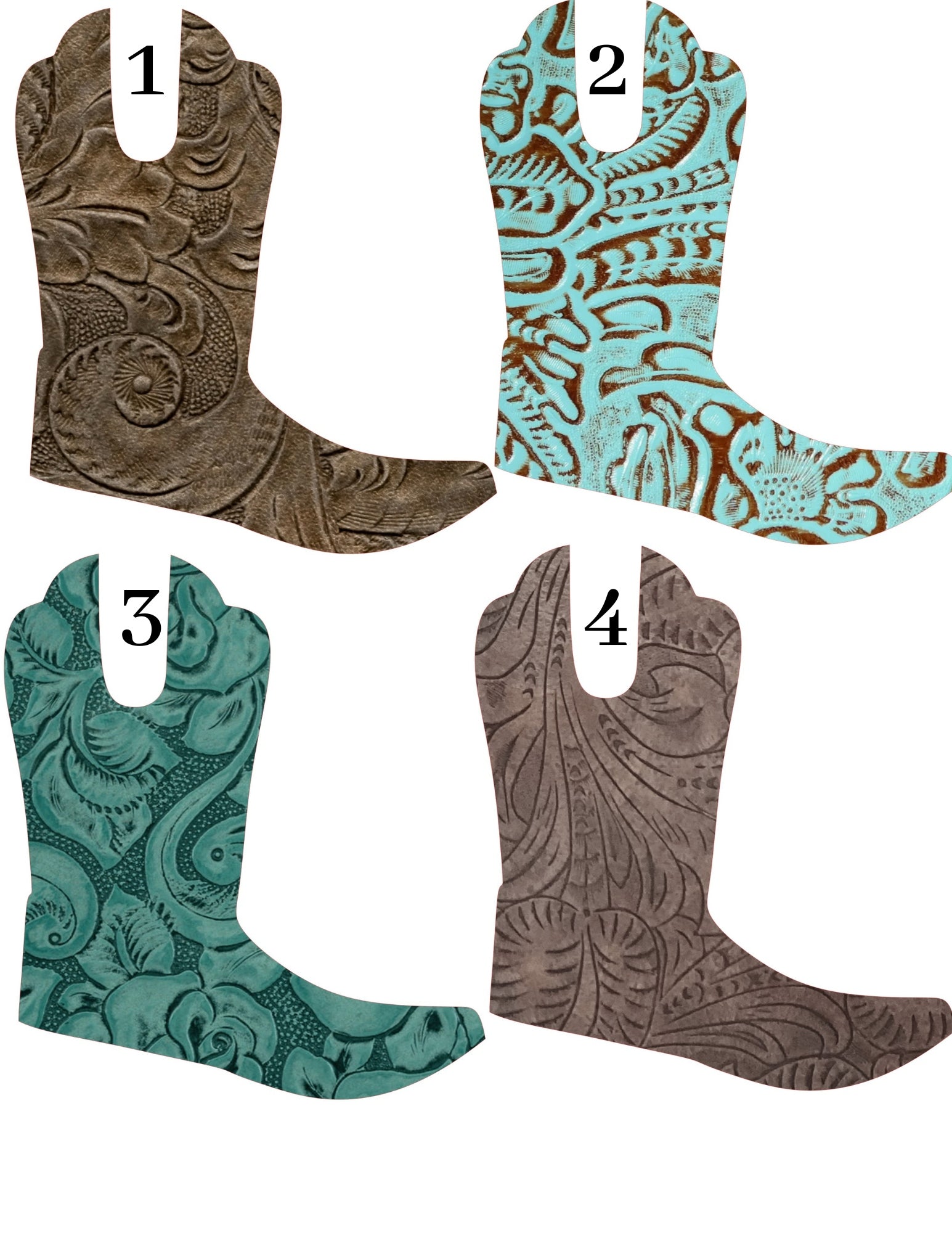 Simple Boot Cardstock Listing #1-16
